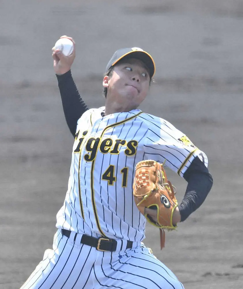 【画像・写真】阪神ドラ5村上　原口と初バッテリー「自分のことを生かしてくれた」4回1失点で矢野監督にアピール