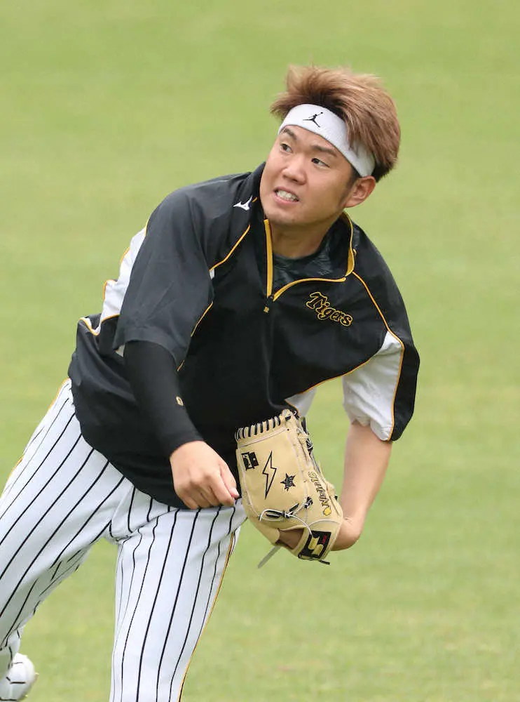 【画像・写真】阪神　西勇、秋山らが投手指名練習で汗　25日から交流戦ロッテ戦