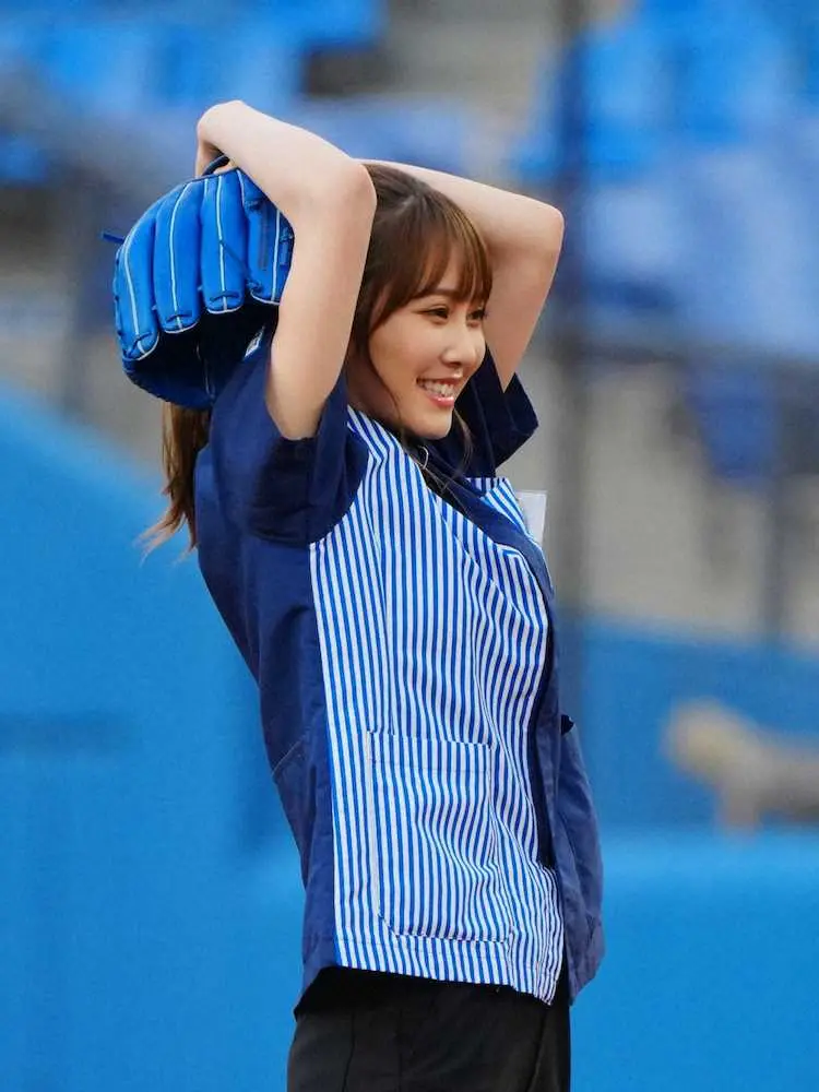 【画像・写真】日向坂46・加藤が絶叫始球式　ワンバウンド投球にあーーーっ！「思い切り叫んじゃいました」