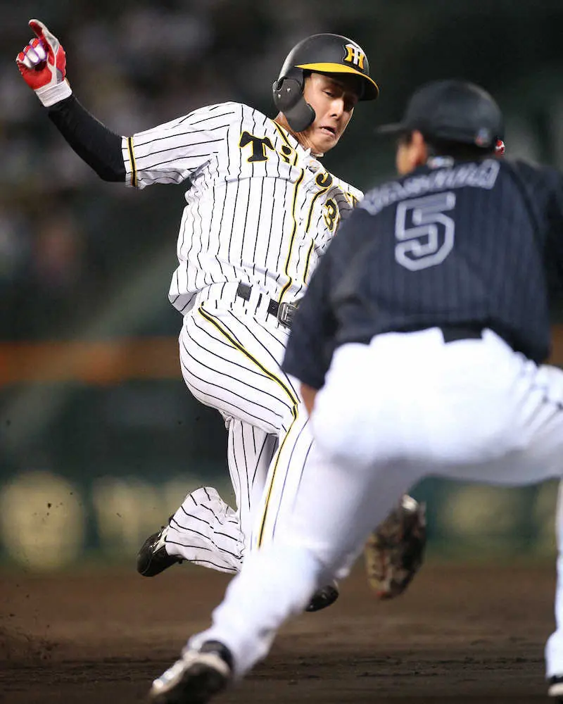 【画像・写真】若虎が「憧れ」鳥谷の前で躍動！阪神“新2番”中野は「食らいついて」2打点、8番小幡は2得点