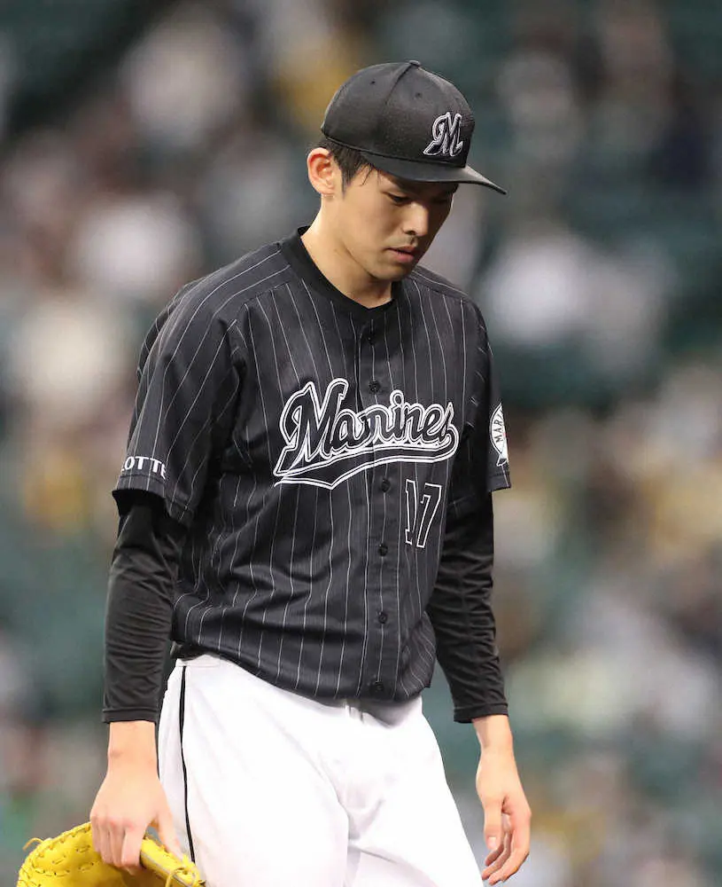 【画像・写真】ロッテ・朗希　プロ初勝利なるか!? 初の甲子園で5回4失点　勝ち投手の権利持って交代