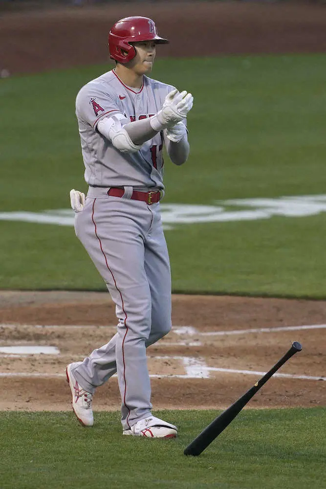 【画像・写真】大谷翔平　3の0で打率・266、チームは連勝ストップ 先発登板は事故渋滞であすに延期