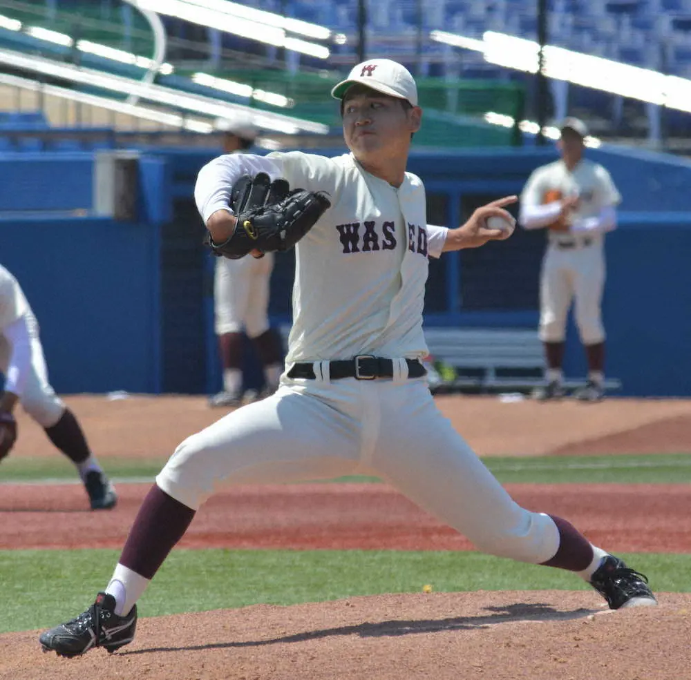 【画像・写真】早大・清水成　神宮デビューで5回零封！19年夏の甲子園V腕