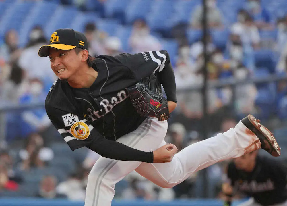 【画像・写真】ソフトB・東浜　今季初勝利ならず…6回1失点も反省しきり「3者凡退が一度もなかった」
