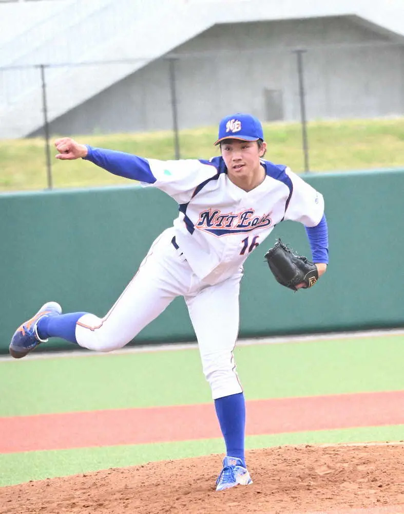 【画像・写真】NTT東日本　7回コールド勝ちで本大会出場王手　新人・片山は1回完全