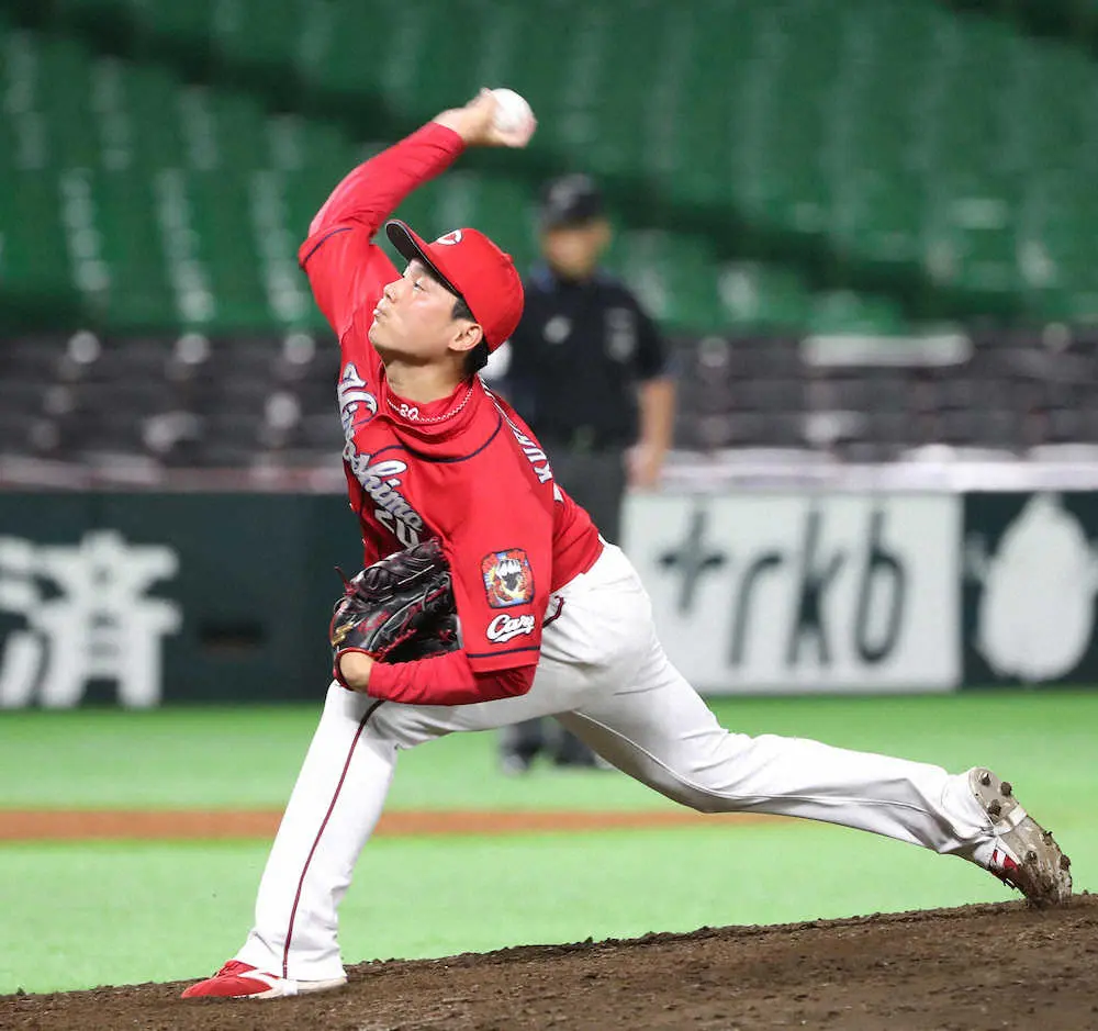 【画像・写真】広島・栗林　ヒヤヒヤの22試合連続無失点　9回に2人の走者を出すも、「宝刀」フォークで斬った