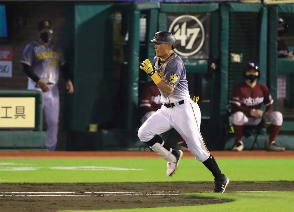 輝の走塁に燃えました 阪神 糸井 足攻 タイムリー内野安打 近大コンビで楽天 涌井にプレッシャー スポニチ Sponichi Annex 野球