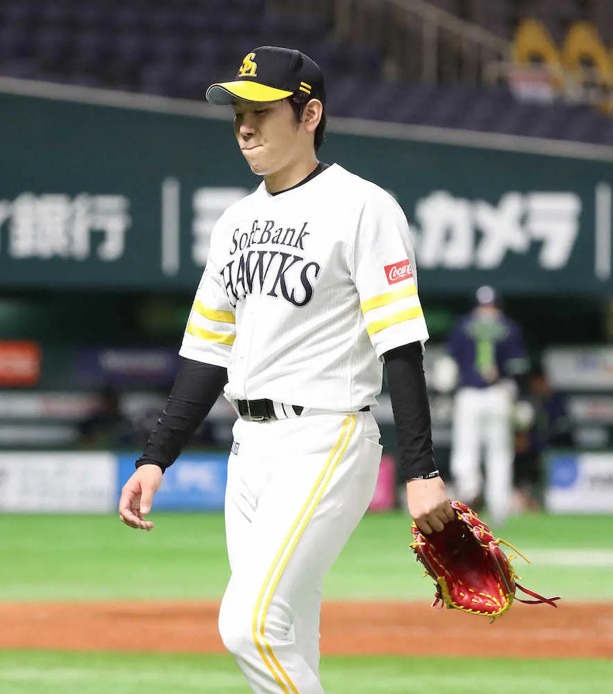 【画像・写真】ソフトバンク・石川　8回1失点も5敗目、村上の一発に泣く「あれが今日の全て」