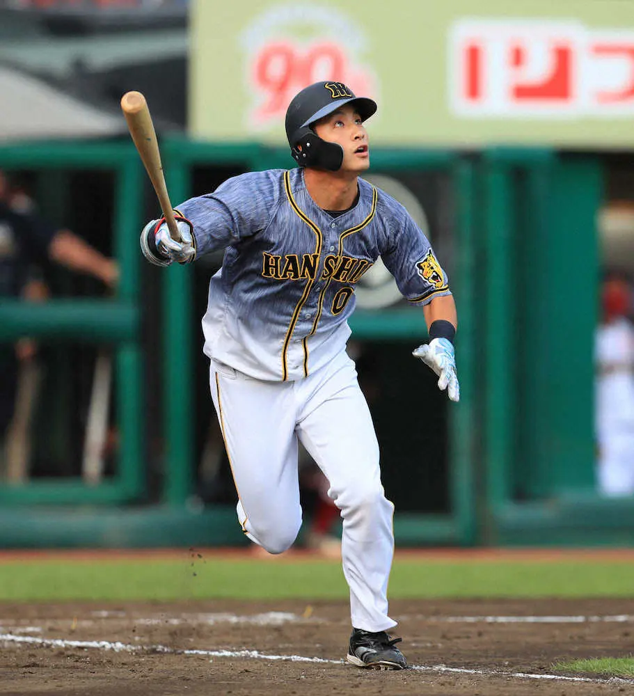 【画像・写真】阪神・木浪　ルーキーに中野に負けじ!!一塁で途中出場から今季1号「めちゃくちゃ、うれしい」