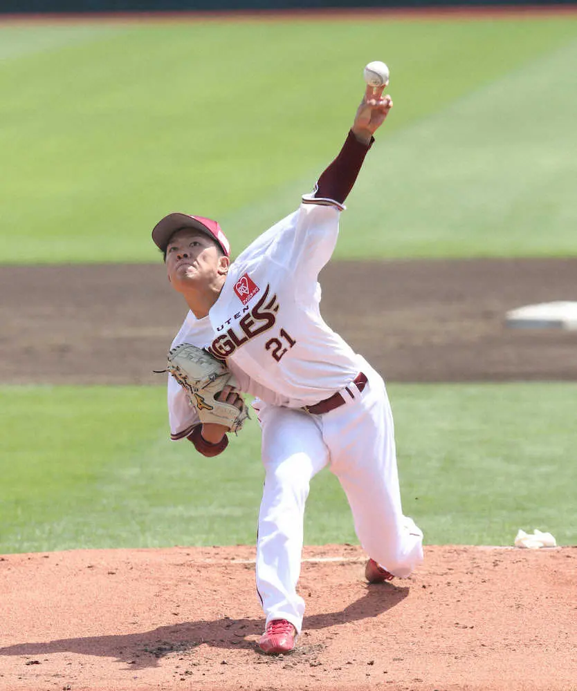 【画像・写真】楽天・早川　5回3失点降板で8勝目ならず「投げ負け」　チームは3連敗　佐藤輝との対決は2打数無安打
