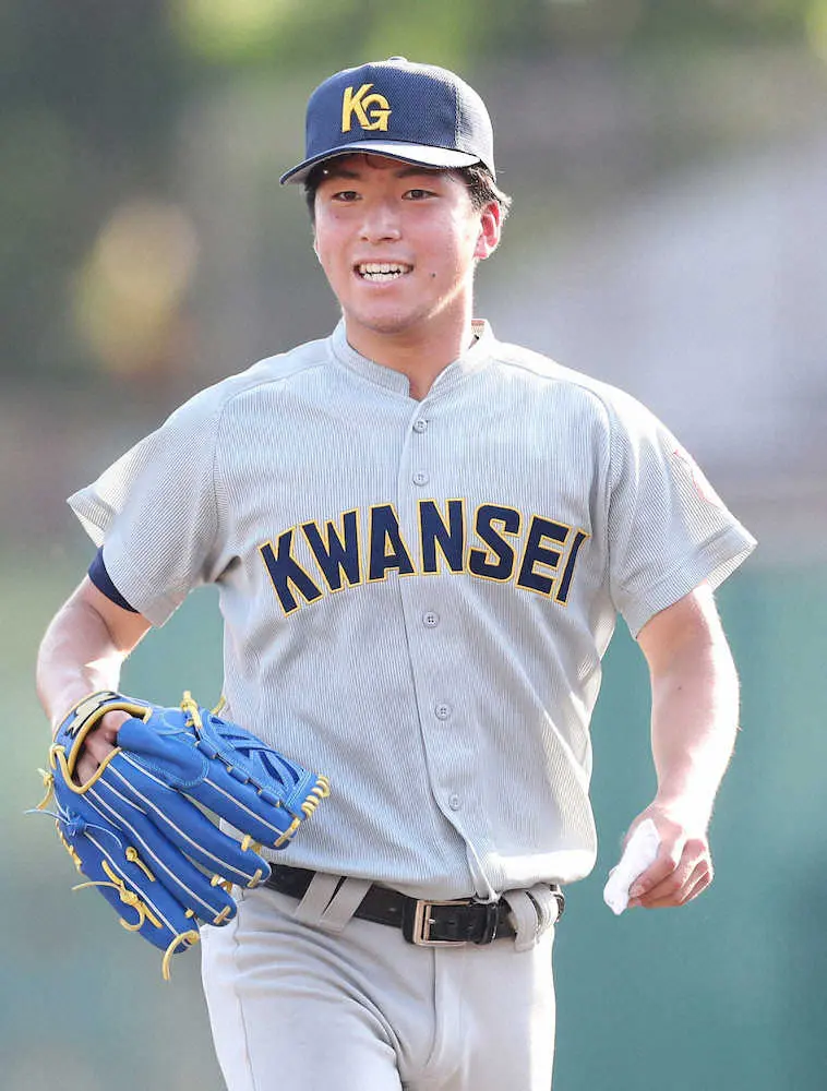 【画像・写真】【スポニチ潜入　大阪発（14）】関学大・黒原　佐藤輝からの2被弾も成長の糧　虎も注目の151キロ左腕