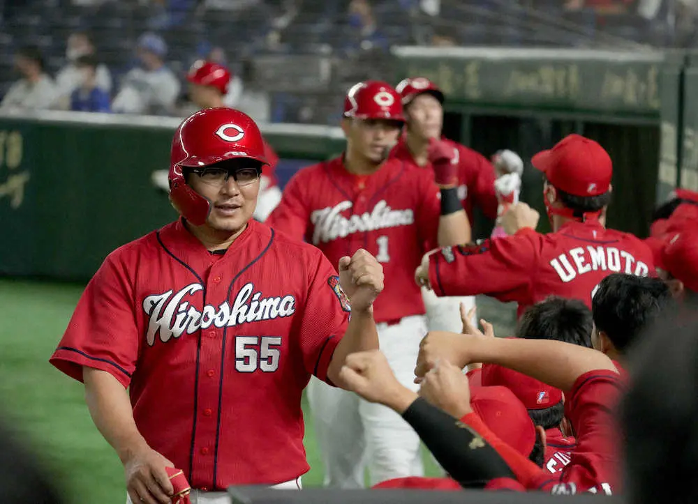 【画像・写真】押し出し四球→大量点呼んだ!!　広島・松山昇格即スタメン5番でさすがの存在感