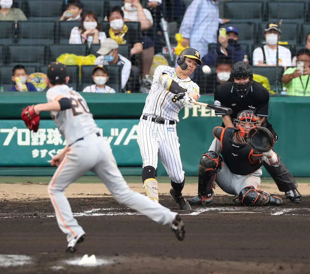 【画像・写真】甲子園で決めたZ～阪神・佐藤輝　セ5球団制覇弾　6月中の達成は69年田淵以来の快挙