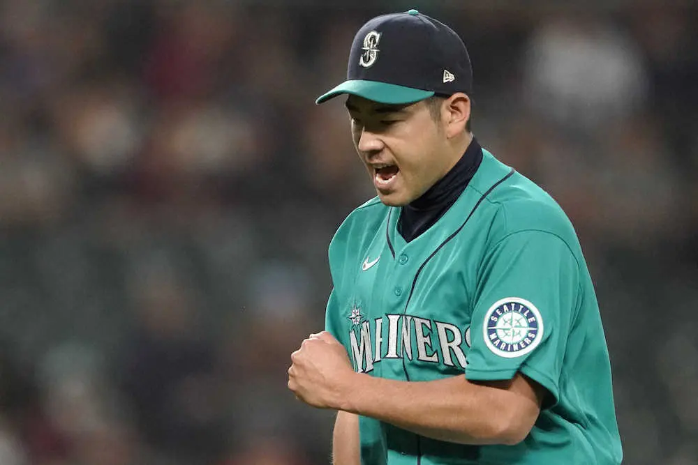 【画像・写真】大谷に続く!雄星も球宴前進4勝　30歳自ら祝う7回1失点 クオリティースタート10度目の快投