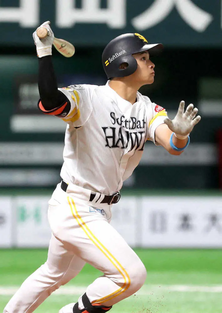 【画像・写真】苦節6年…ソフトバンク谷川原がプロ初出場＆初ヒットが本塁打！師匠の柳田も大喜び