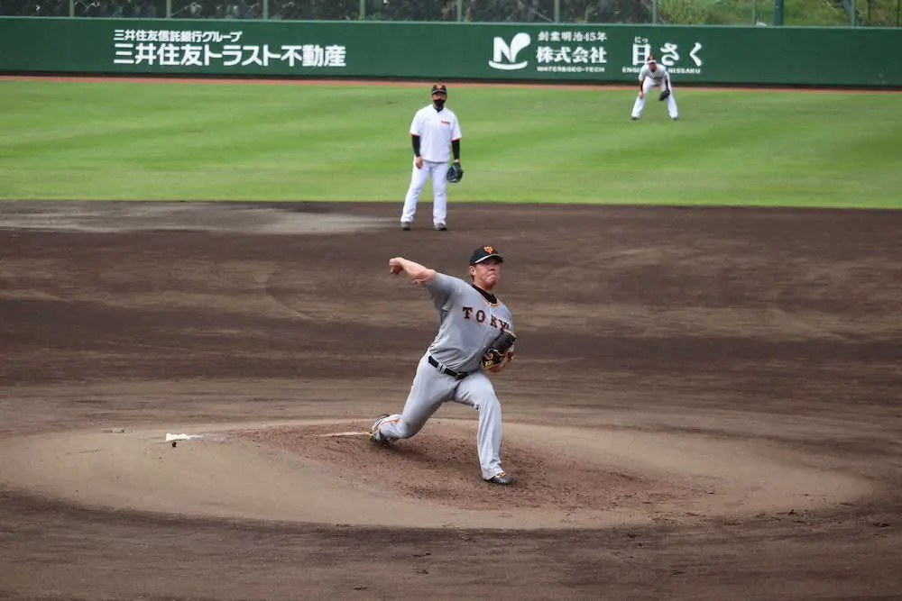 【画像・写真】巨人・山口、シート打撃登板で「感覚悪くない」ぶっつけ1軍復帰も