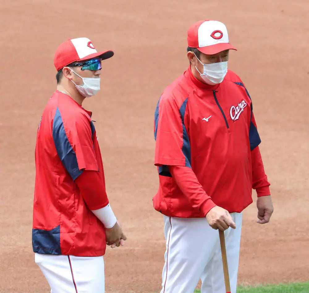 【画像・写真】広島・誠也＆森下　ワクチン接種による副反応の可能性を考慮して練習不参加
