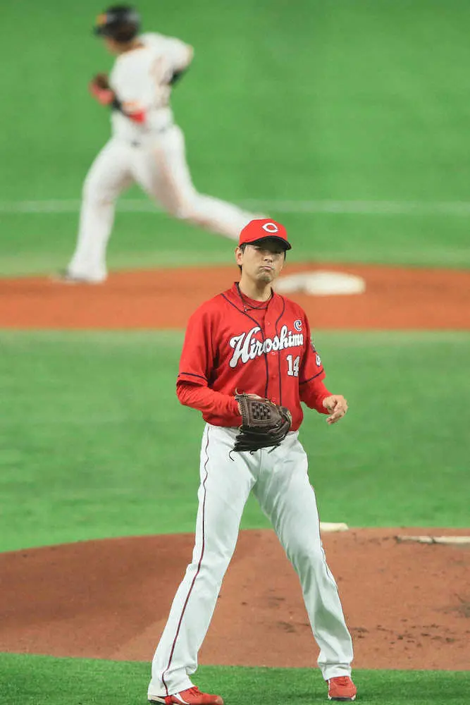 【画像・写真】どうしたんだよ…広島・大瀬良　今季最短の3回6失点KO　4月9日以来の3勝目、またも手にできず
