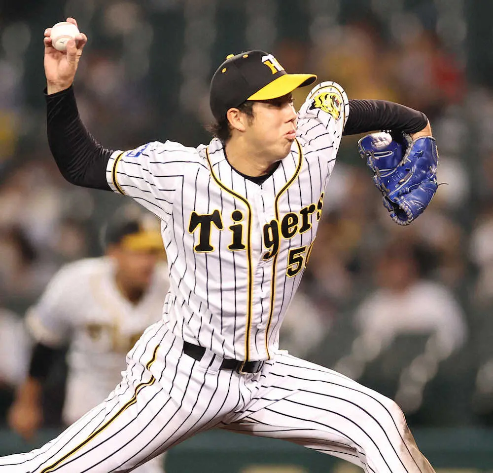 【画像・写真】＜神・ヤ（10）＞力投する青柳（撮影・北條　貴史）