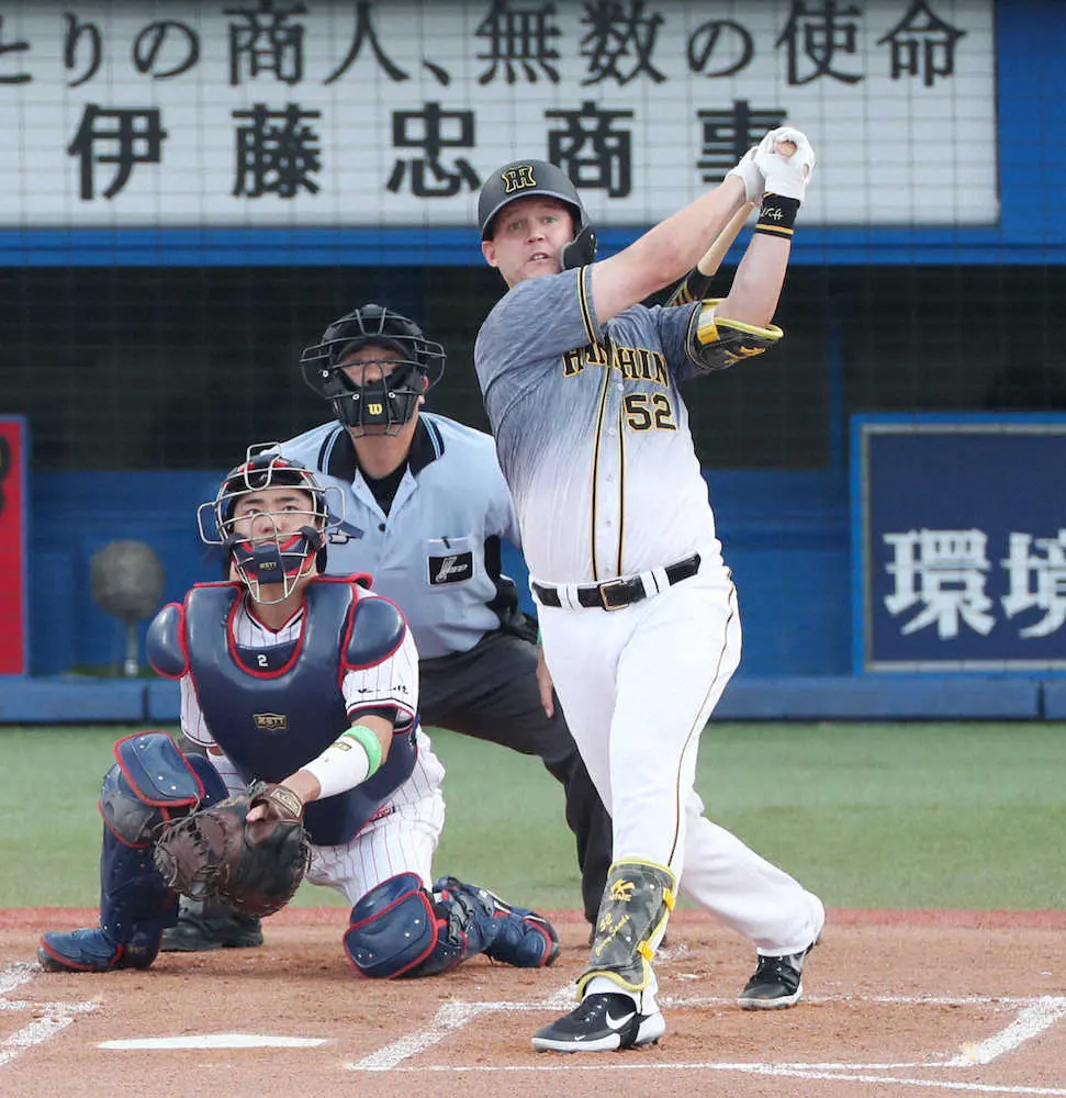 【画像・写真】阪神・サンズ　15号先制2ラン　まさに「ハッピーハンズ」虎の金メダル2つ目を獲得！