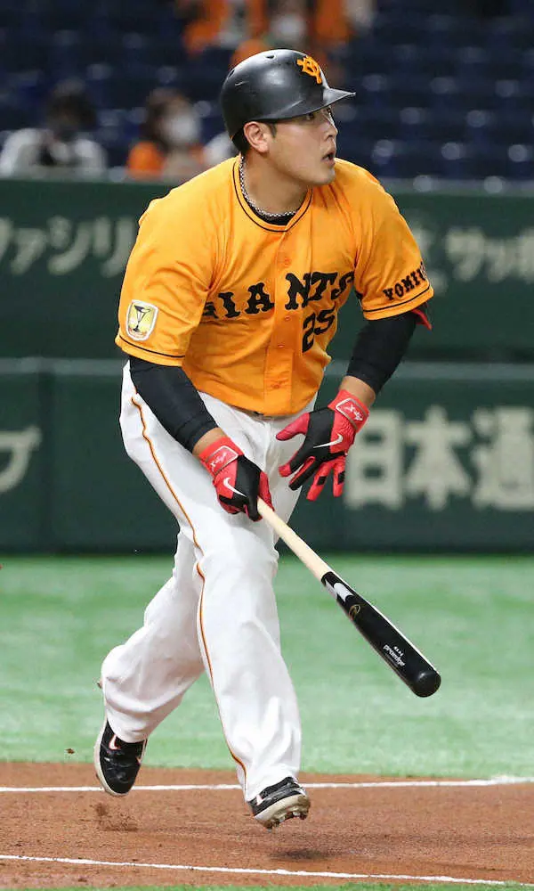 【画像・写真】巨人・岡本和　今季初単独キング25号！七夕の夜にたまげた逆方向へ驚速弾