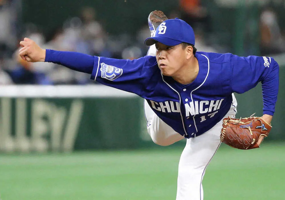 【画像・写真】中日・柳　憧れの松坂先輩に感謝の8回零封7勝目「いいピッチング見せたい気持ち持っていた」