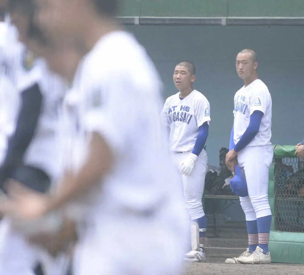 【画像・写真】今秋ドラフト候補の尼崎工・西原啓翔は登板せず終戦　明石に逆転負け