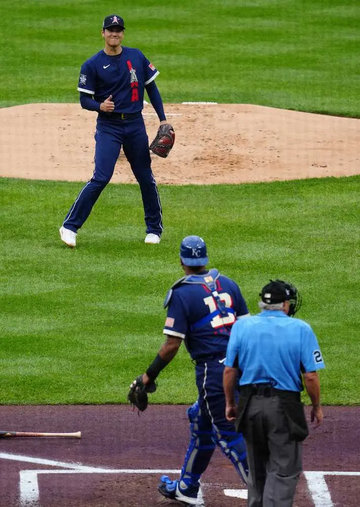 【画像・写真】大谷翔平「緊張よりも楽しさの方が強かった」米球宴史上初の二刀流　「また来たいなという気持ち」