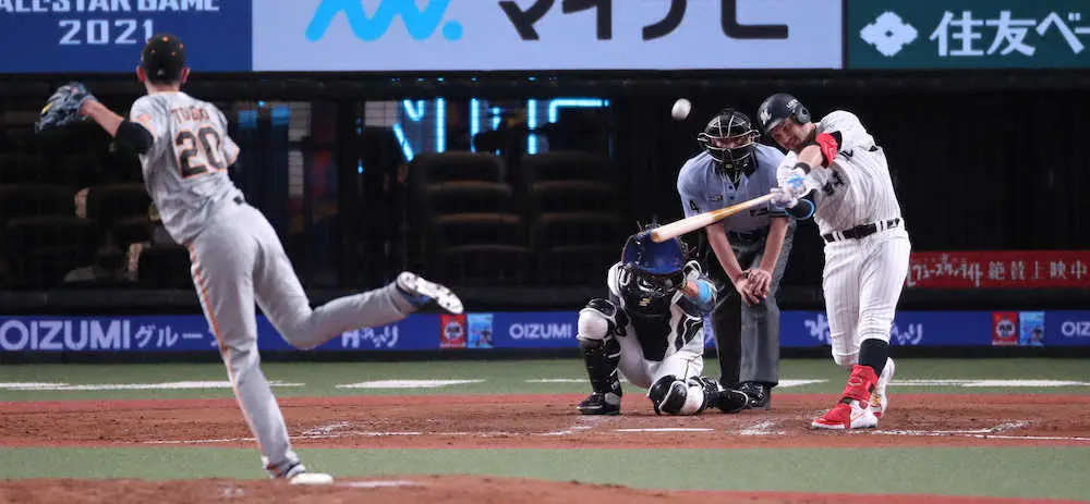 【画像・写真】4度目の出場でついに出た!全パ・レアード　球宴初本塁打で松田宣と“スシパフォ”披露