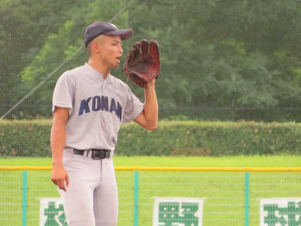 長田戦でチームを引っ張った甲南・野田泰司朗三塁手