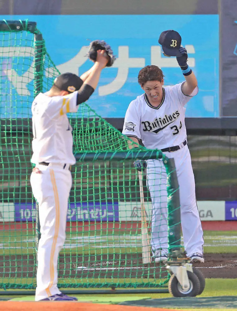 【画像・写真】オリックス・吉田正「非常に疲れた」本塁打競争計7分22発で初V　同郷の栗原に打撃投手頼み村上撃破