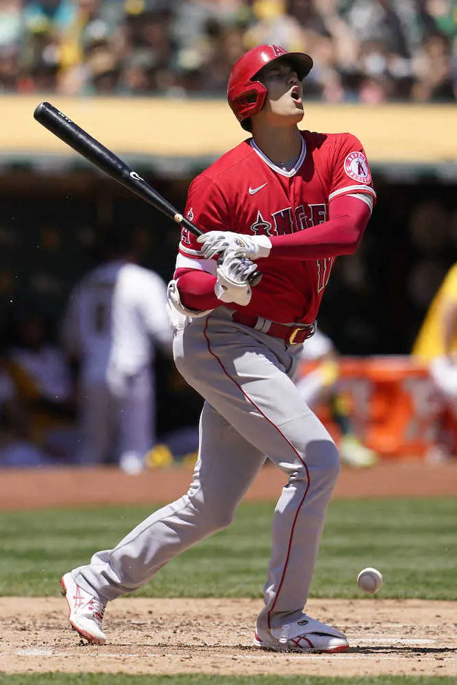 【画像・写真】エンゼルス・大谷、3打席連続空振り三振…苦闘続く後半戦20打数で11三振