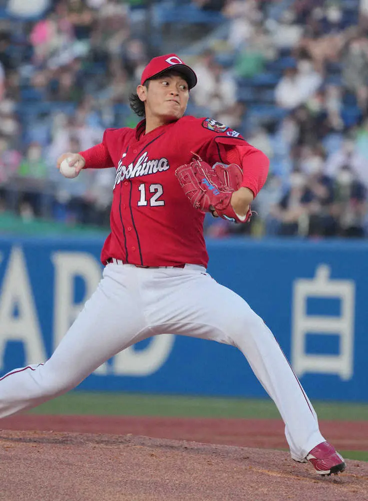 【画像・写真】広島・大道　34度灼熱の紅白戦で収穫の5回2失点　「この暑さでどう調整していくか」