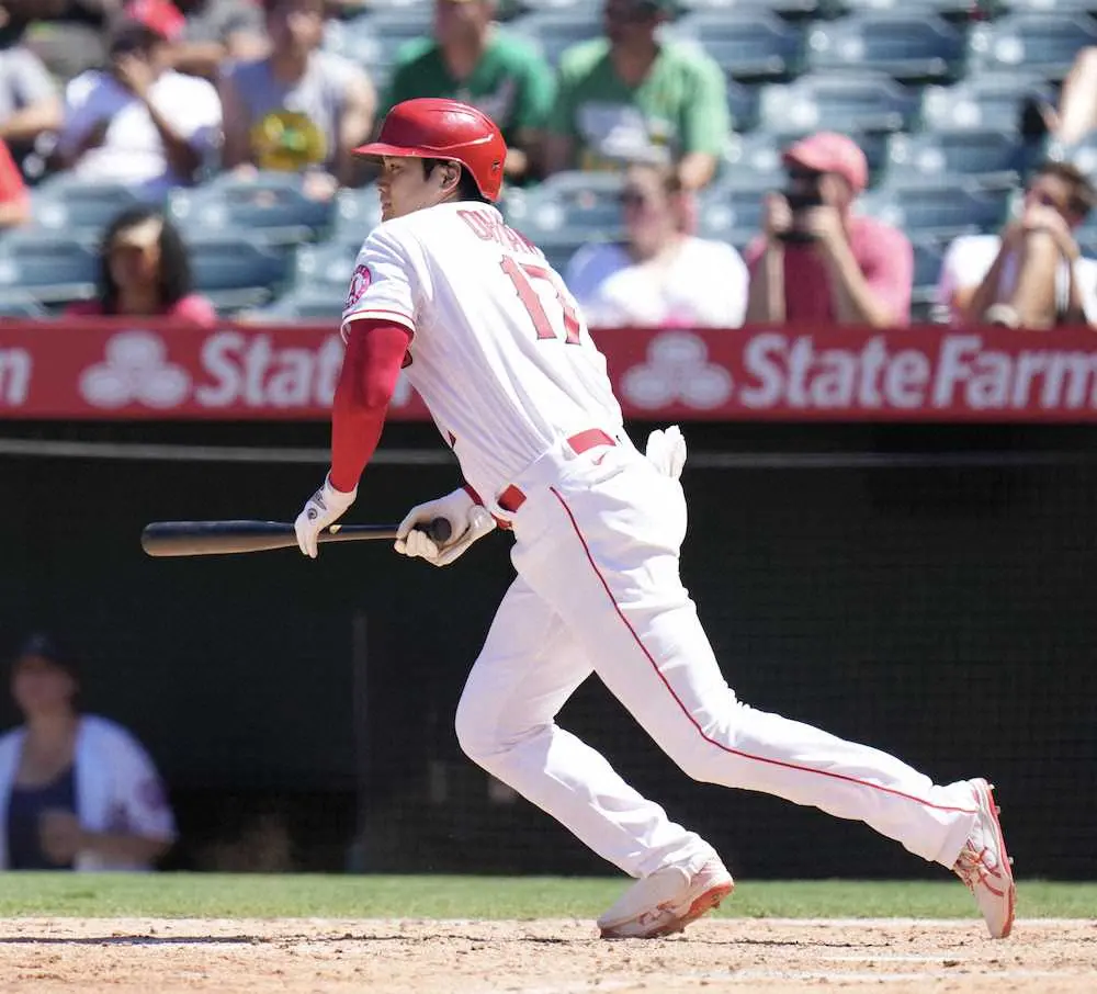 【画像・写真】大谷翔平　2打席連続併殺打のブレーキ、4の0で3試合ぶり無安打 チームは敗れ借金1