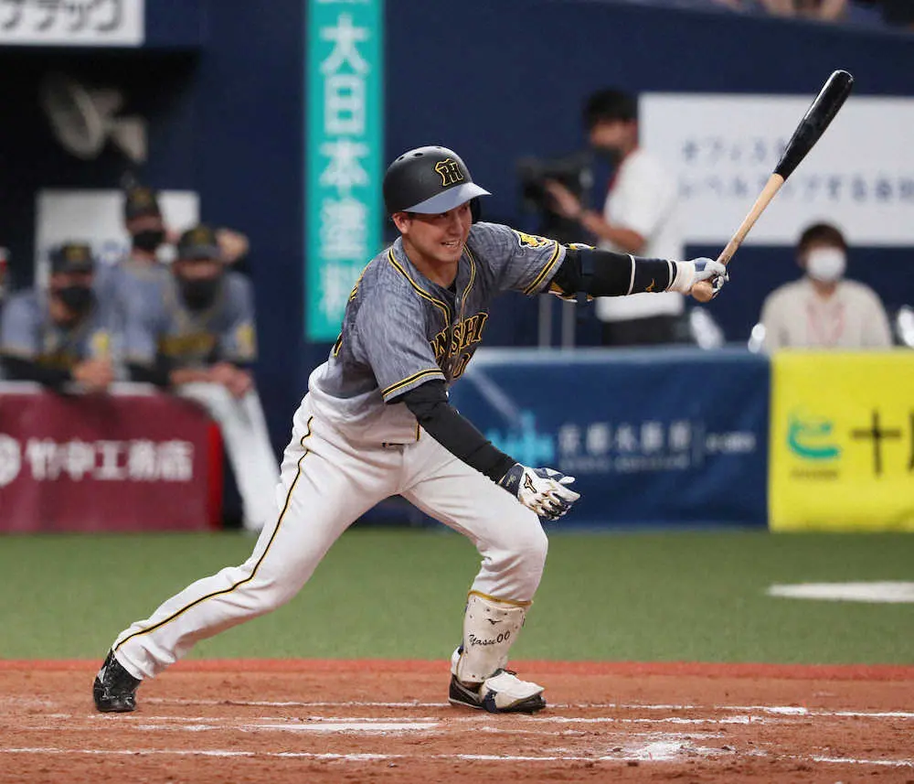 【画像・写真】同点適時打の阪神・山本　「少ない打席の中で結果を出していかないと」