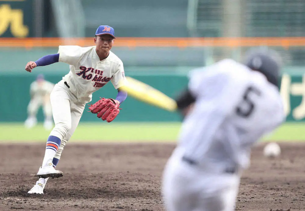 【画像・写真】神戸国際大付　選抜に続いて北海に1点差勝ち！　終盤のピンチをしのぎ切る
