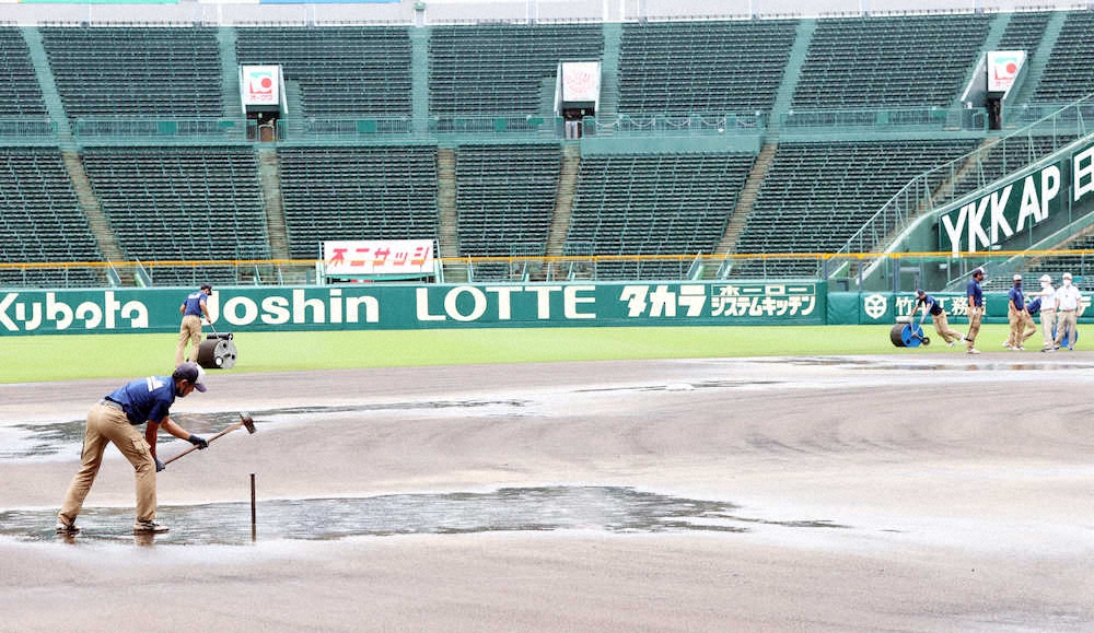 甲子園第3試合開始で 阪神園芸さん トレンド入り 匠の技 にネット絶賛 田んぼを野球場にできる スポニチ Sponichi Annex 野球