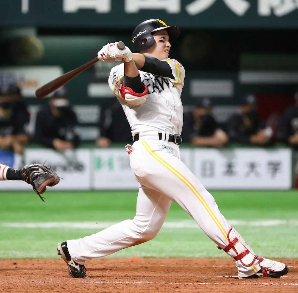 【画像・写真】栗原弾だ！柳田タイムリーだ！　ソフトBの金メダル戦士、敗戦でも意地の競演