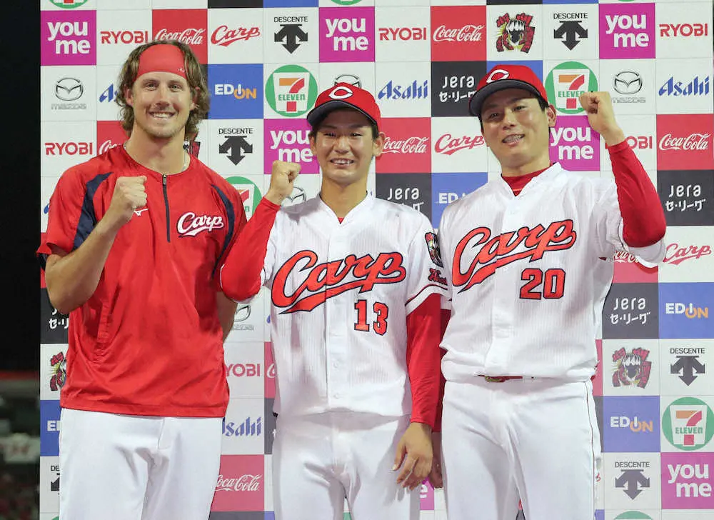【画像・写真】広島・栗林　本拠凱旋登板で20セーブ到達　球団新人では18年ぶり　「1つでも多く上げていく」