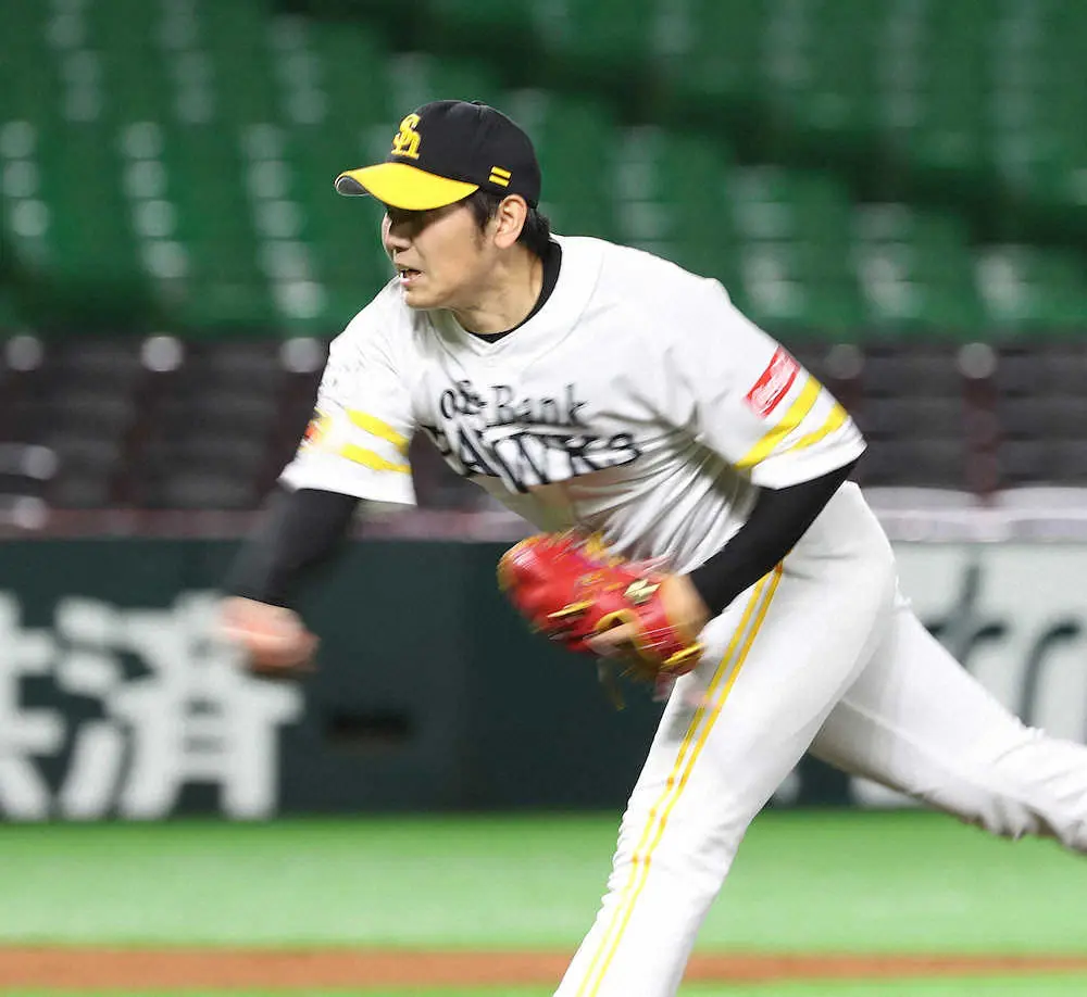【画像・写真】ソフトB・石川　7回途中3失点11K力投も…満塁ピンチ招き降板、救援陣崩れて白星ならず