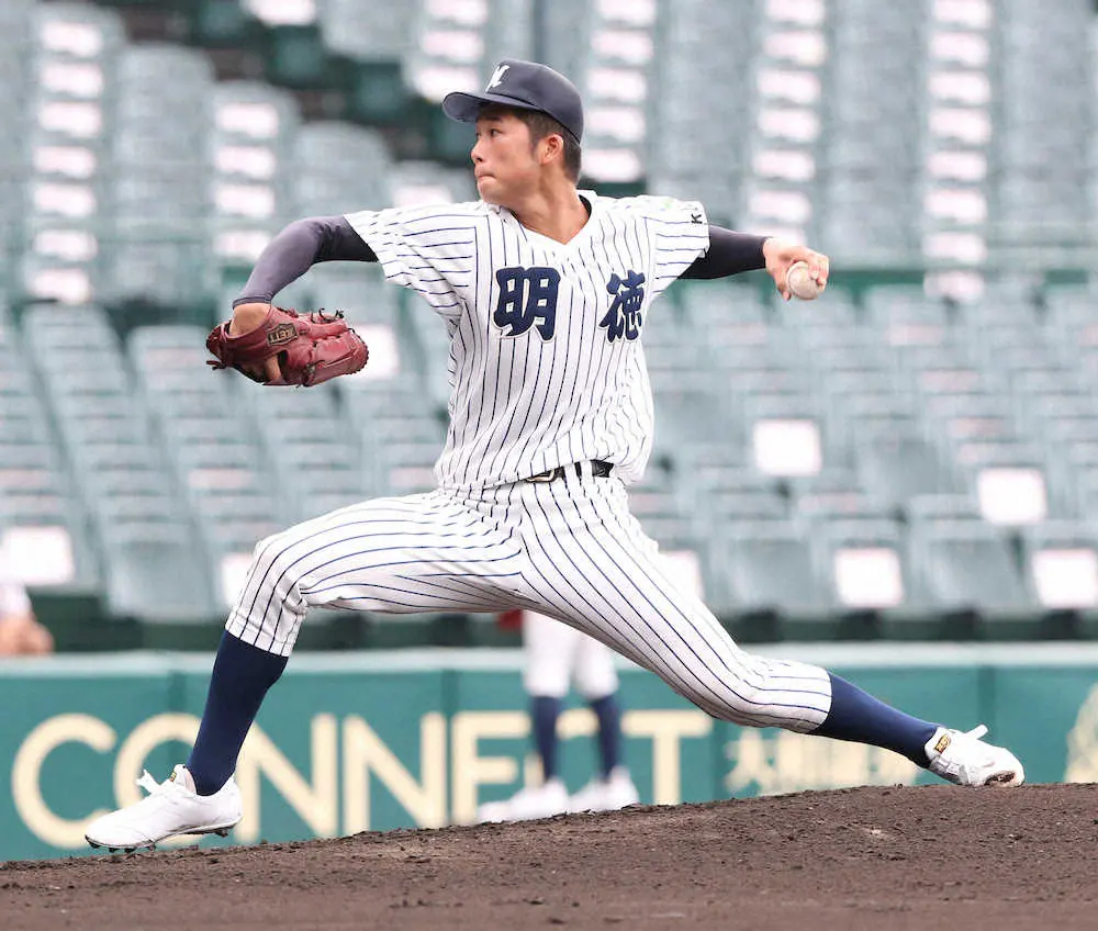 【画像・写真】明徳義塾　5年ぶり16強　明桜のドラフト候補・風間を攻略　森松が同点、勝ち越し打