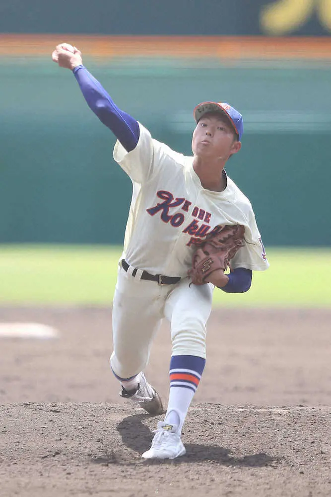 【画像・写真】神戸国際大付　ドラフト候補のエース阪上が3失点完投＆先制2ラン＆決勝適時打で初の夏2勝