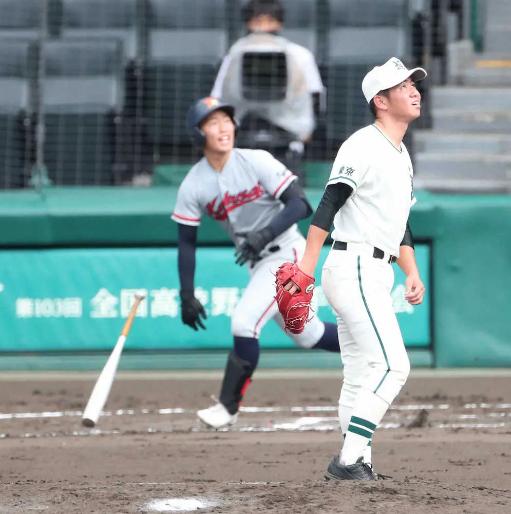 【画像・写真】二松学舎大付・秋山正雲の夏終わる　プロ志望を表明「上でやりたい」