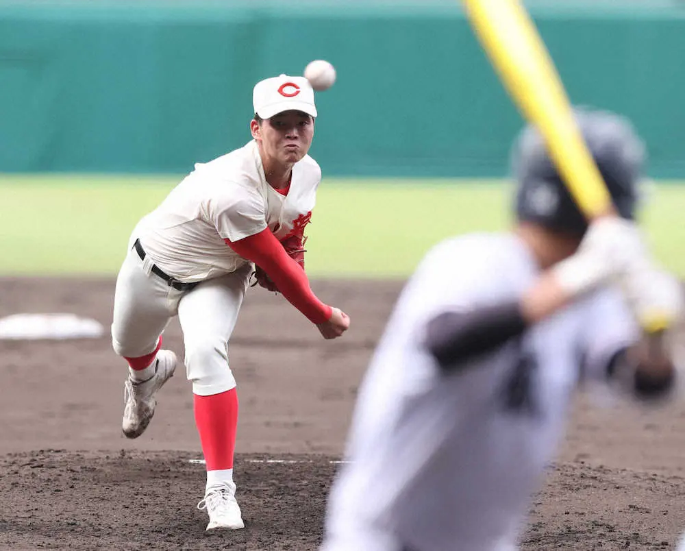 【画像・写真】智弁学園・小畠　1年夏からの進化証明、96球で3安打完投　小坂将商監督も高評価「安心して見ていた」