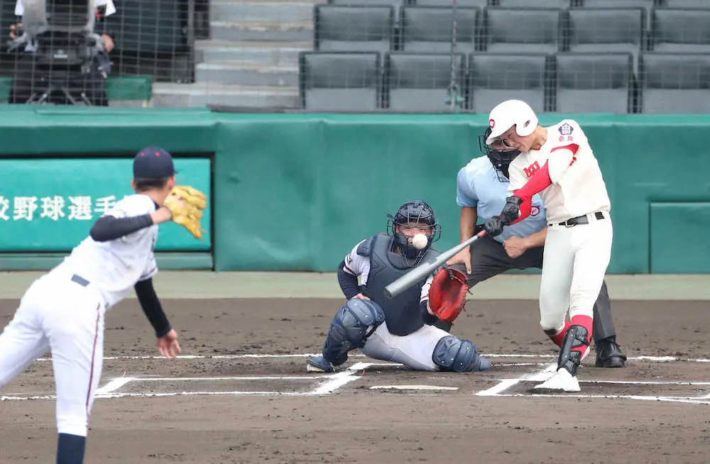 【画像・写真】智弁学園・垪和　夏初スタメンで5打席連続出塁「結果を出せてうれしい」　奈良大会直前に左手中指を骨折