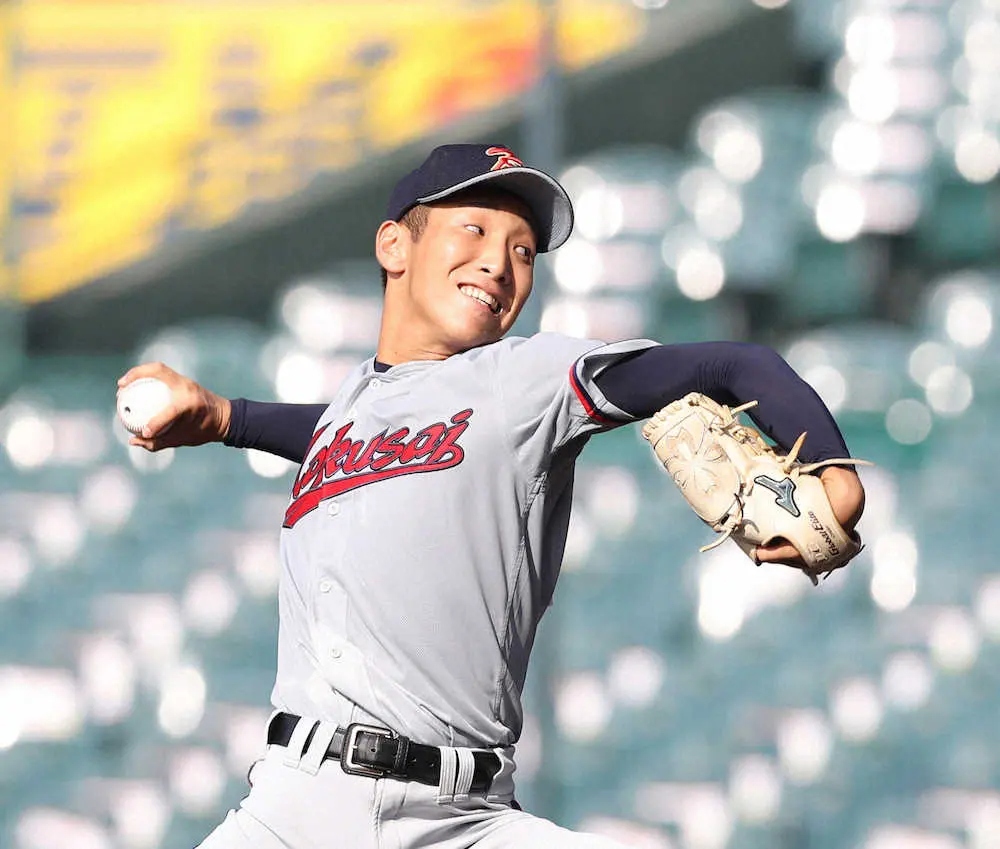 【画像・写真】＜京都国際・敦賀気比＞　京都国際先発・平野（撮影・大森　寛明）