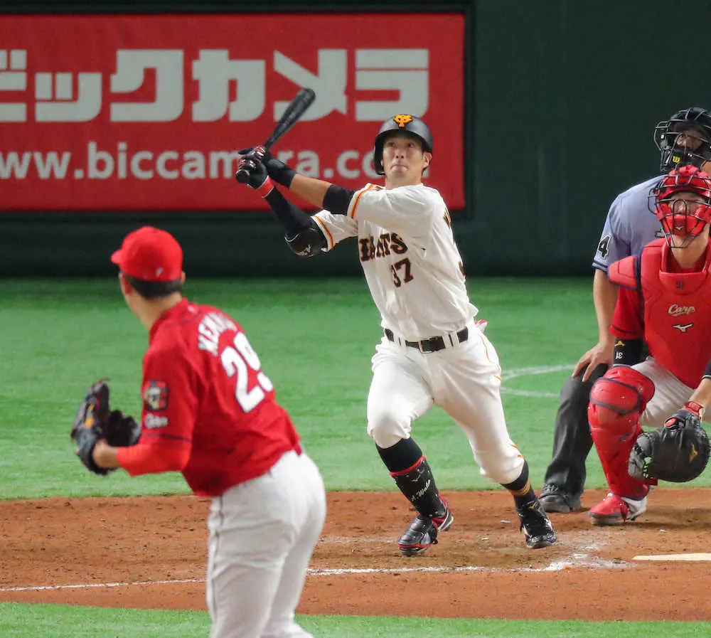 【画像・写真】巨人・若林が28歳バースデーアーチ　7点差劣勢も自己最多タイの今季5号