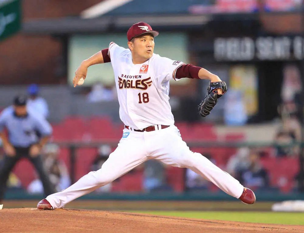 【画像・写真】楽天・マー君　7回1失点も無援で3位転落　石井監督に並ぶ182勝お預け