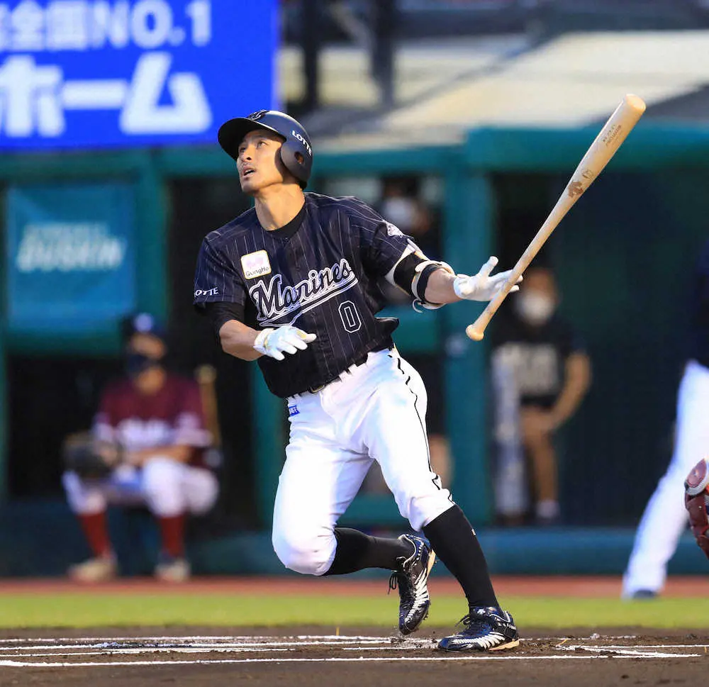 【画像・写真】ロッテ・朗希と言えば荻野！？先発試合3本目の先頭弾！　2年目右腕が感謝「いつも打ってくれる」