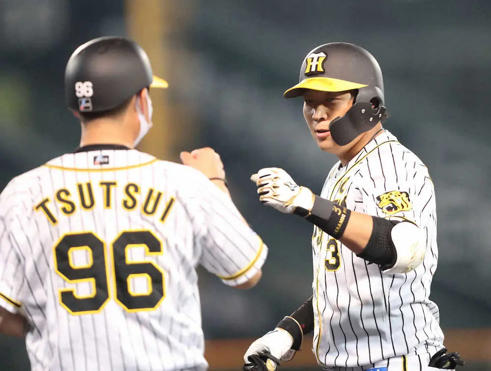 【画像・写真】決勝打の阪神・大山「少し恩返しができた」　早出練習に付き合ってくれたコーチ、裏方に感謝
